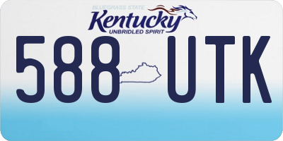 KY license plate 588UTK