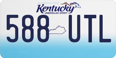 KY license plate 588UTL