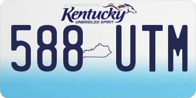 KY license plate 588UTM