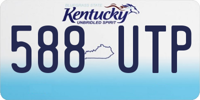 KY license plate 588UTP