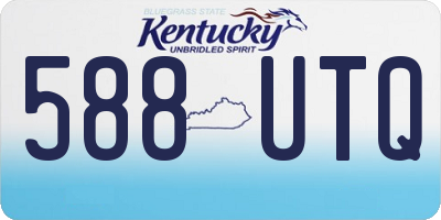 KY license plate 588UTQ