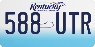 KY license plate 588UTR