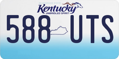 KY license plate 588UTS