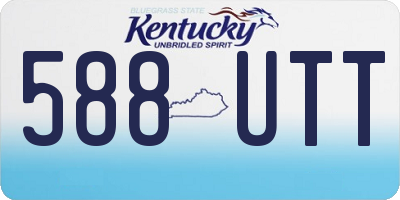 KY license plate 588UTT