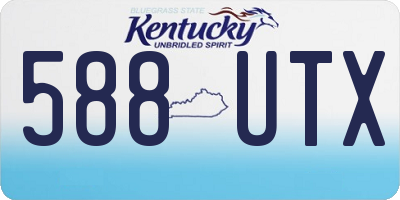 KY license plate 588UTX