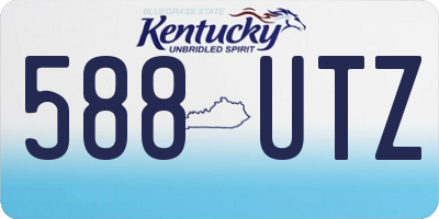 KY license plate 588UTZ