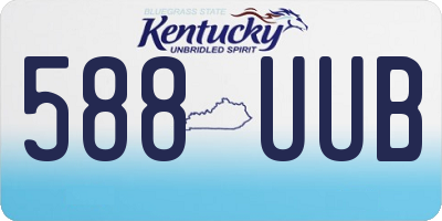 KY license plate 588UUB
