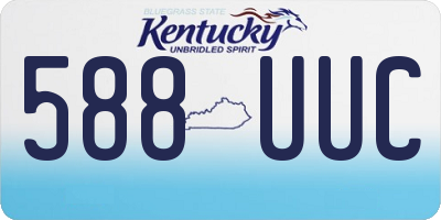 KY license plate 588UUC