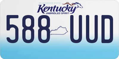 KY license plate 588UUD
