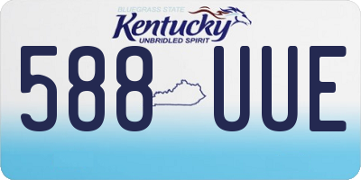 KY license plate 588UUE