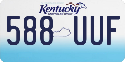KY license plate 588UUF