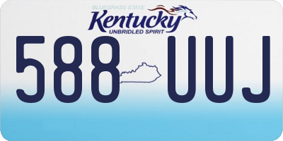KY license plate 588UUJ
