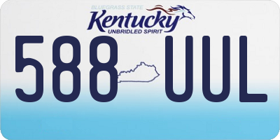 KY license plate 588UUL