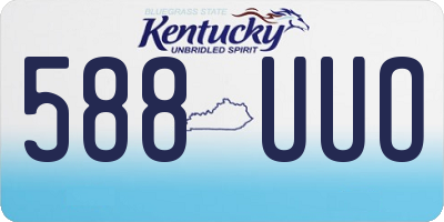 KY license plate 588UUO