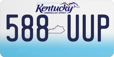 KY license plate 588UUP