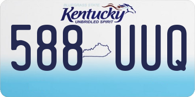 KY license plate 588UUQ
