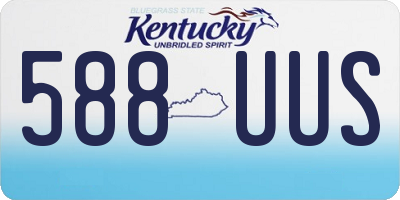 KY license plate 588UUS