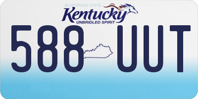KY license plate 588UUT