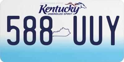 KY license plate 588UUY
