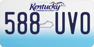 KY license plate 588UVO