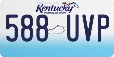 KY license plate 588UVP
