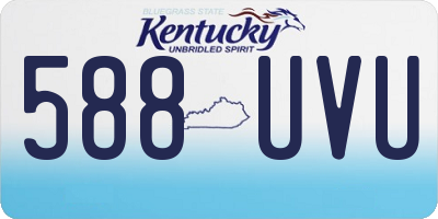 KY license plate 588UVU