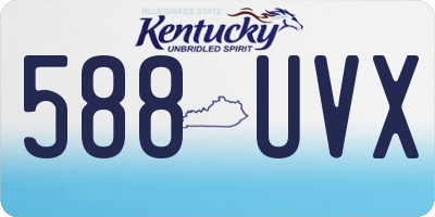 KY license plate 588UVX