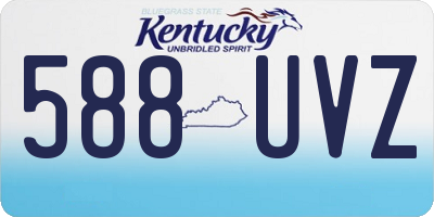 KY license plate 588UVZ