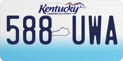 KY license plate 588UWA