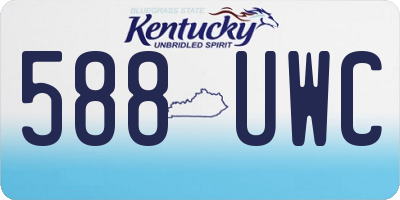 KY license plate 588UWC