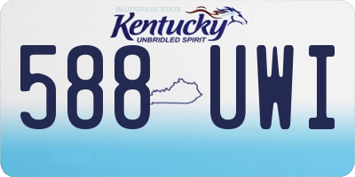 KY license plate 588UWI