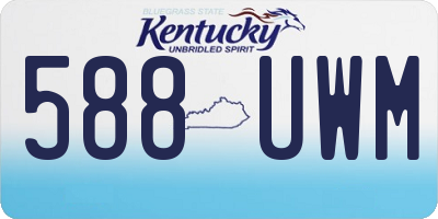 KY license plate 588UWM
