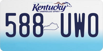 KY license plate 588UWO