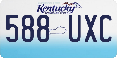 KY license plate 588UXC