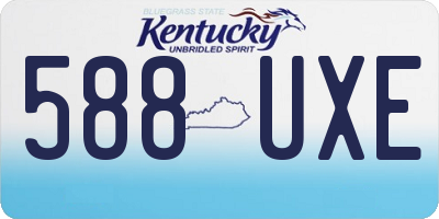 KY license plate 588UXE