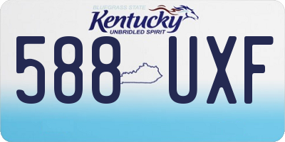 KY license plate 588UXF