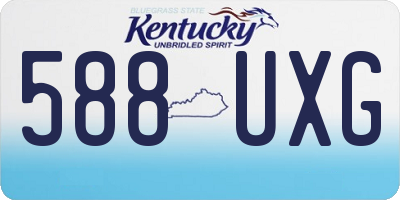 KY license plate 588UXG