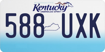 KY license plate 588UXK