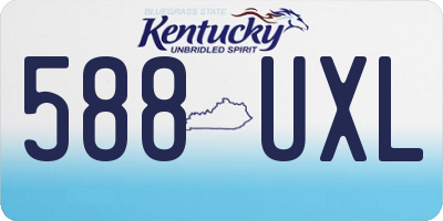 KY license plate 588UXL