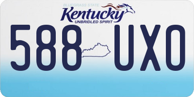 KY license plate 588UXO