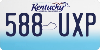 KY license plate 588UXP