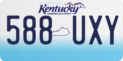 KY license plate 588UXY