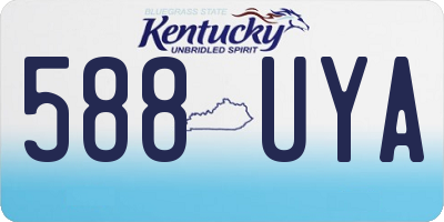 KY license plate 588UYA