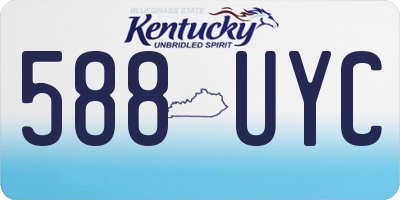 KY license plate 588UYC