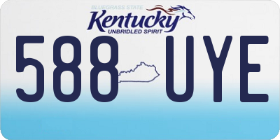 KY license plate 588UYE