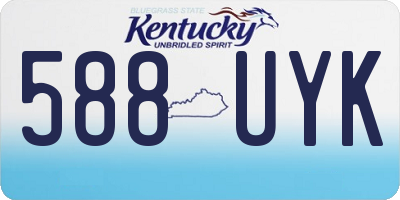 KY license plate 588UYK