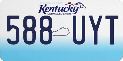 KY license plate 588UYT