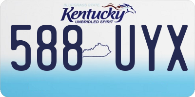 KY license plate 588UYX