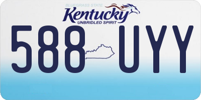 KY license plate 588UYY