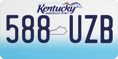 KY license plate 588UZB